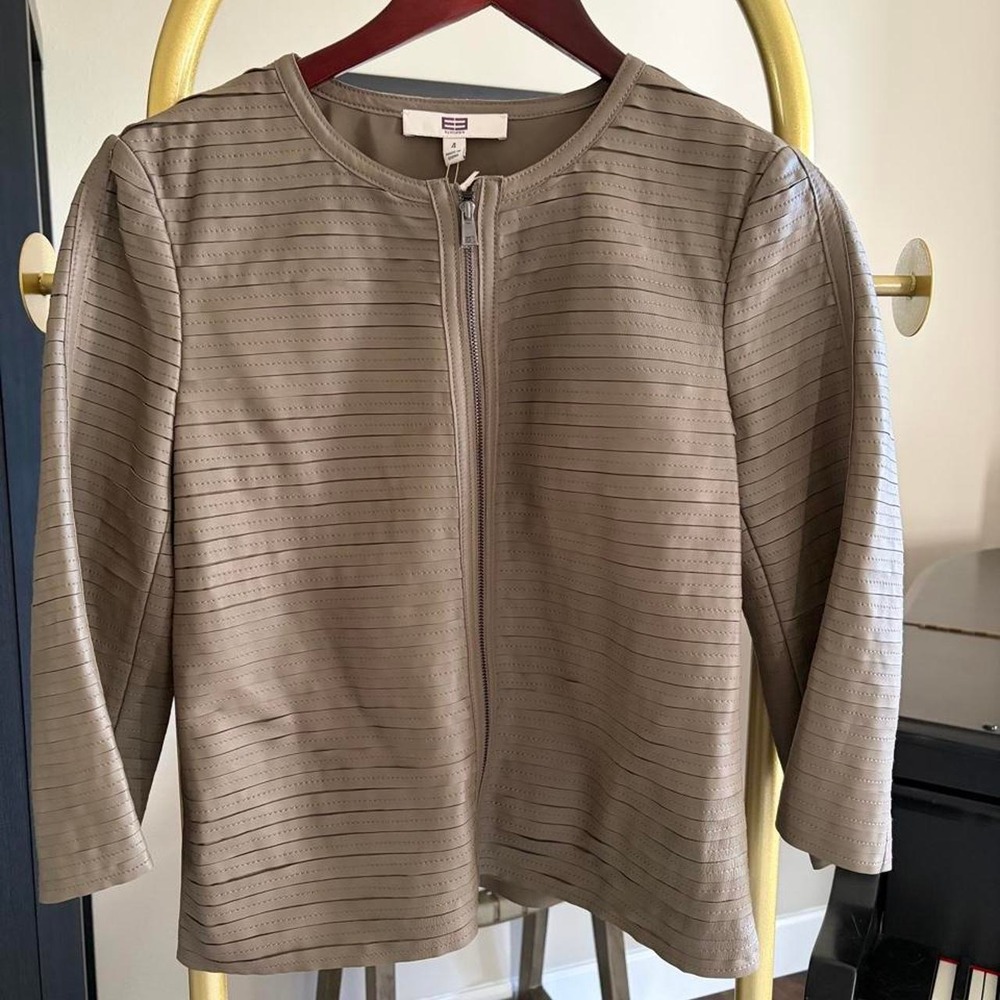 Genuine leather jacket Y2K euro indie coquette paneling elevated 4